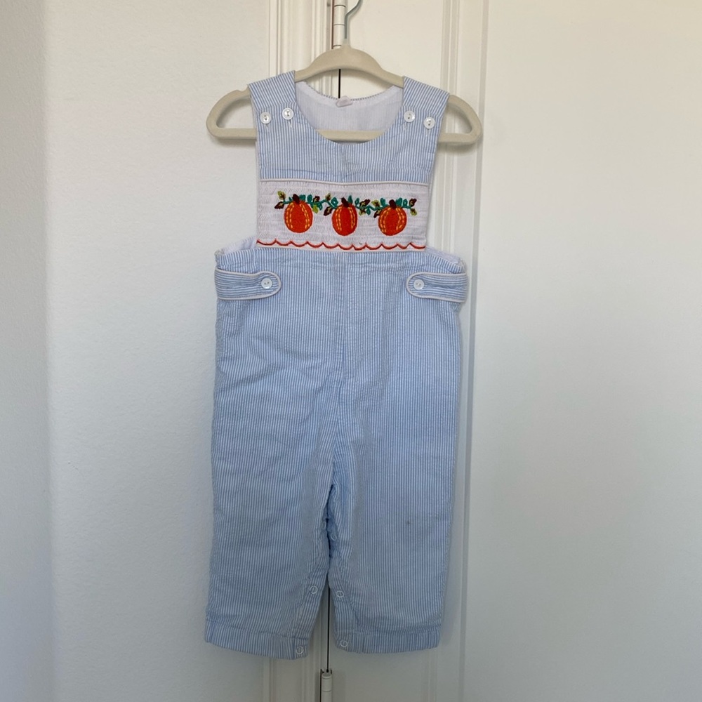Smocked Pumpkin Long John John